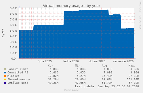 Virtual memory usage